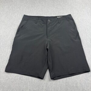 Volcom Shorts Mens 34 Black Surf & Turf 4 Way Stretch Hybrid Swim Trunks Board